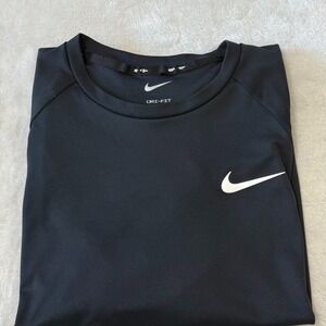 Nike Dri Fit Mens Large Black Short Sleeve Athletic T Shirt UPF‎ 40+